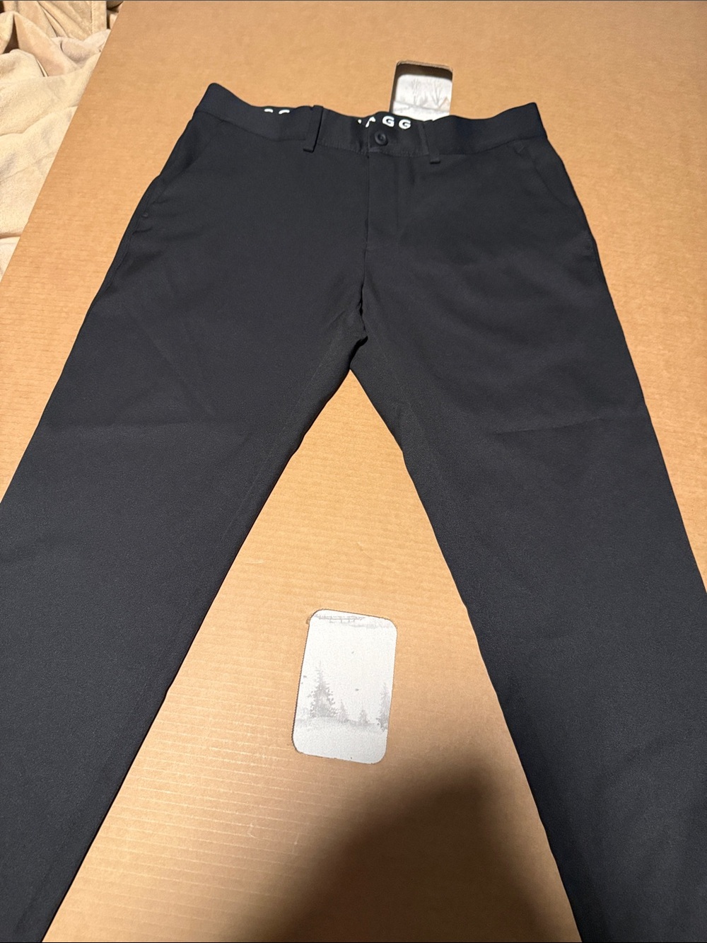 Haggar Active Black  Men's Dress Pants - Slim Straight